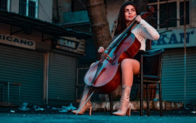 Female busking