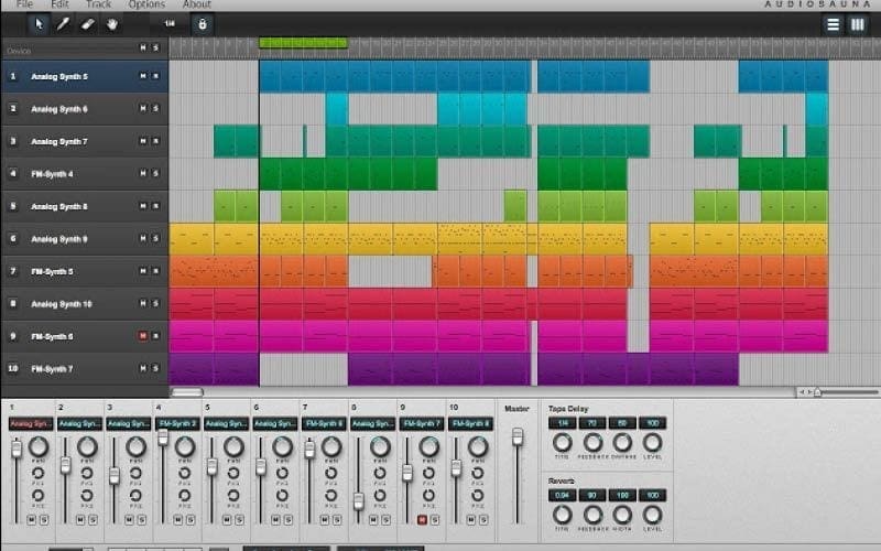 AudioSauna online sequencer